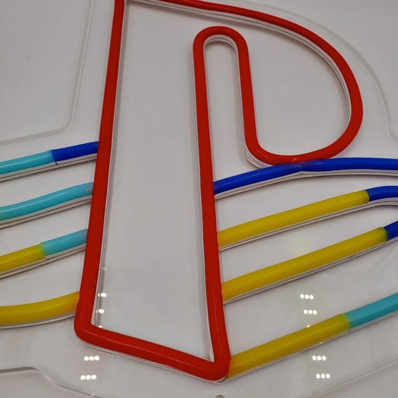 Playstation Logo Custom Made LED Neon Style Sign w/ Acrylic Backing 16" X 12" - Picture 8 of 9